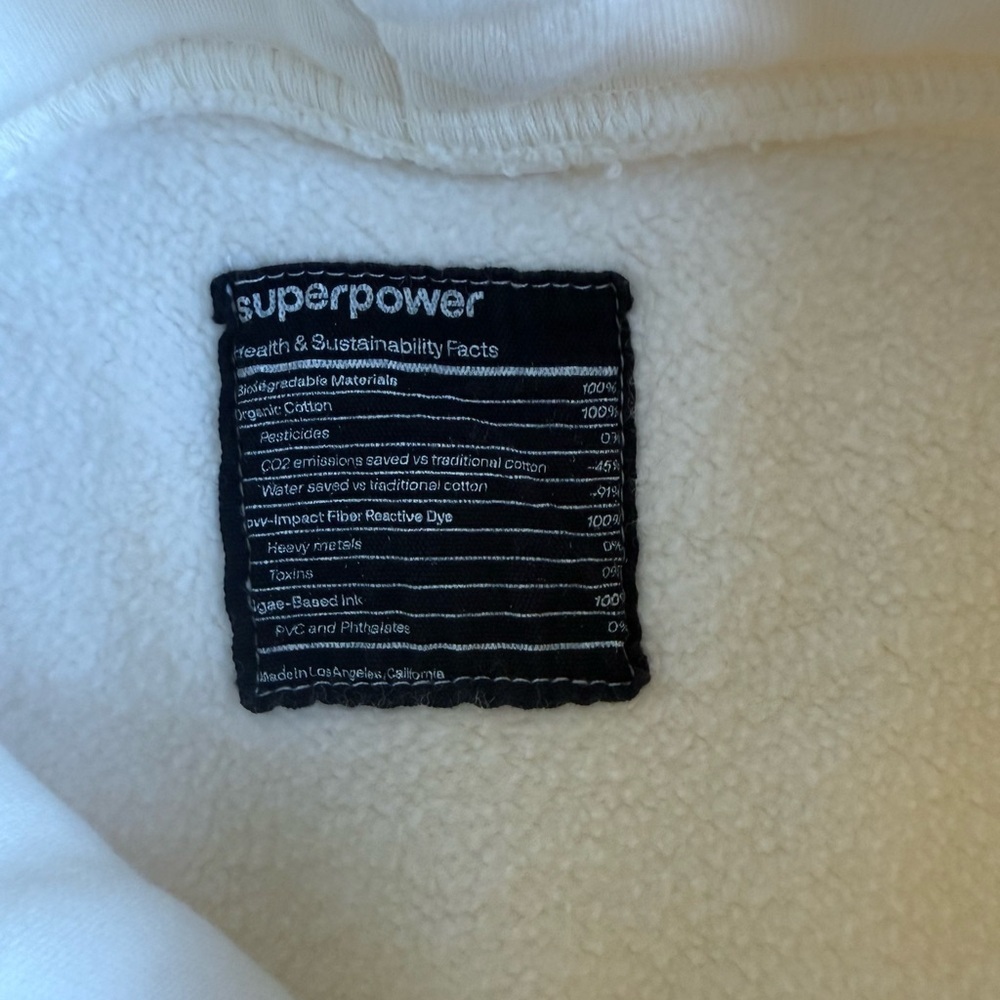 Superpower Cream Hoodie for Men or Women - Picture 5 of 8